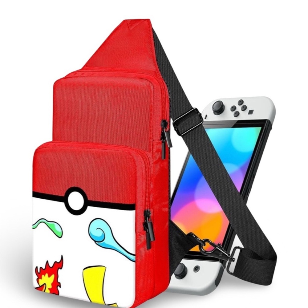 Nintendo Switch / OLED Travel Sling Bag Gaming Carry Case w/ Game Storage NWOT